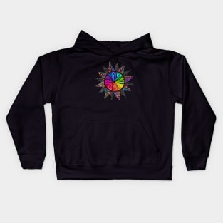 Psychedelic Abstract colourful work 125 Crest Kids Hoodie